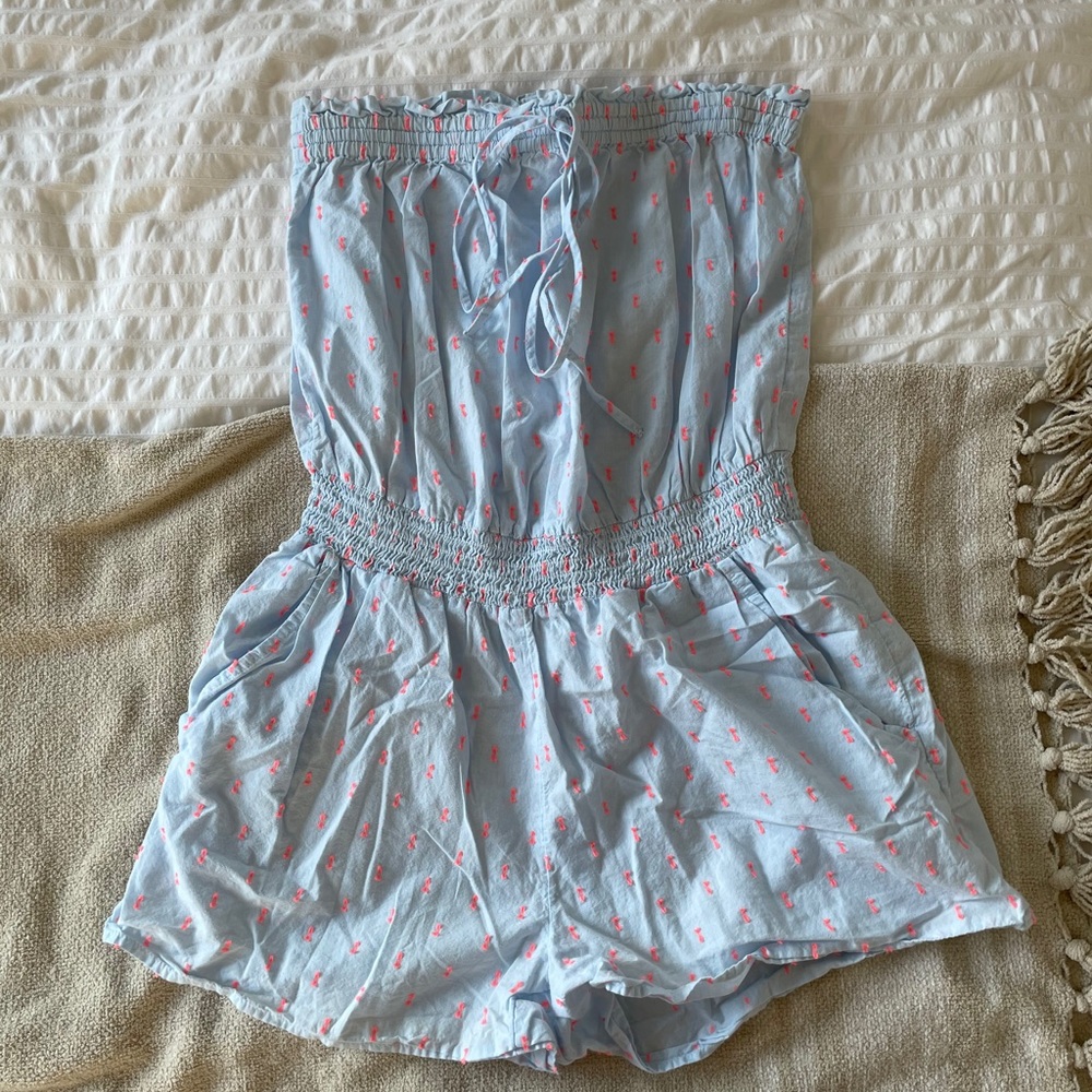 LOFT beach strapless romper